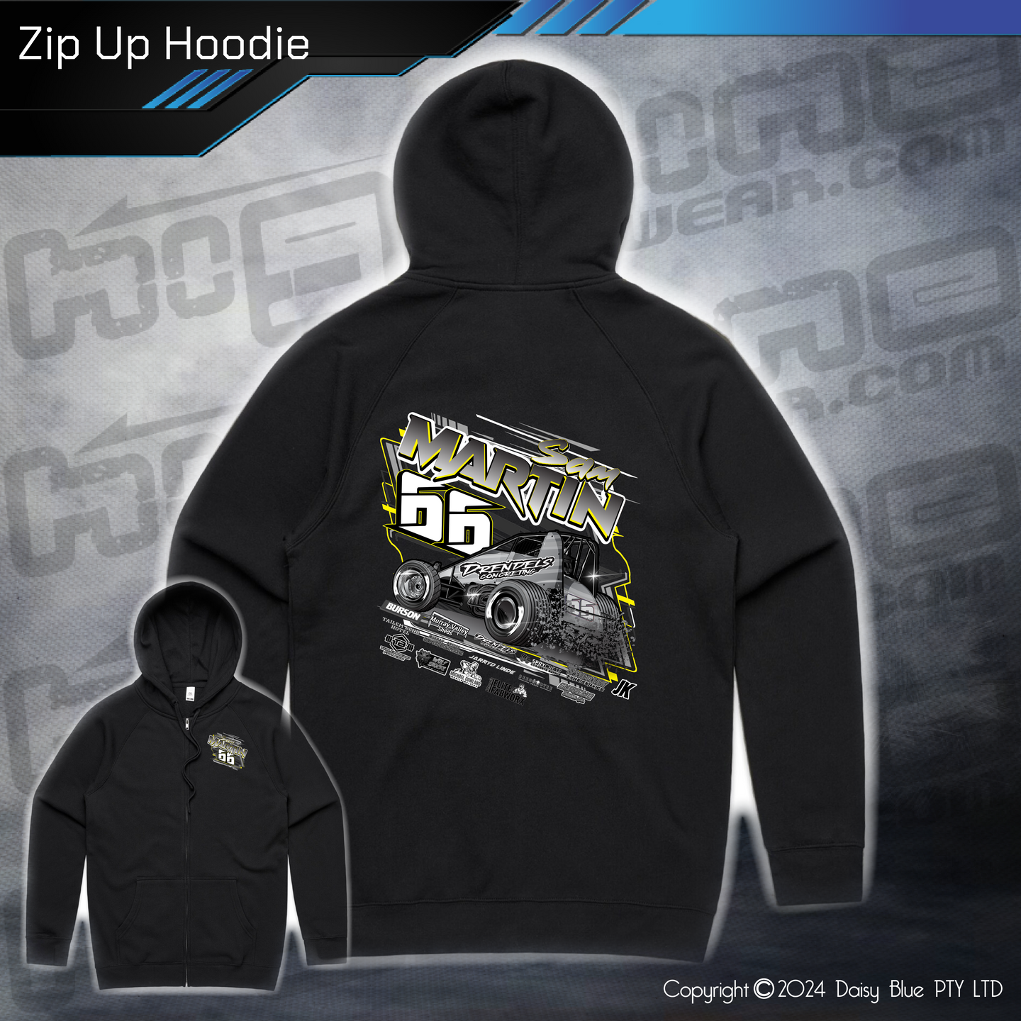 Zip Up Hoodie - Martin Motorsport