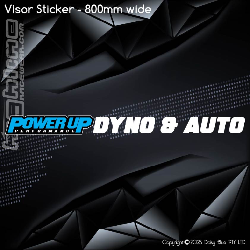 Car Visor Sticker - 800mm wide