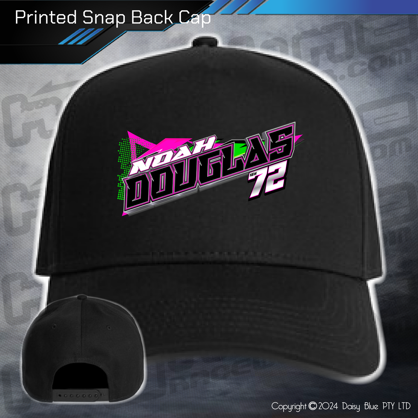 Printed Snap Back CAP - Noah Douglas