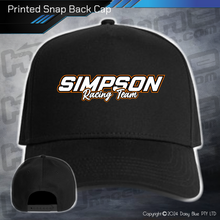 Load image into Gallery viewer, Printed Snap Back CAP - Simpson Racing Team
