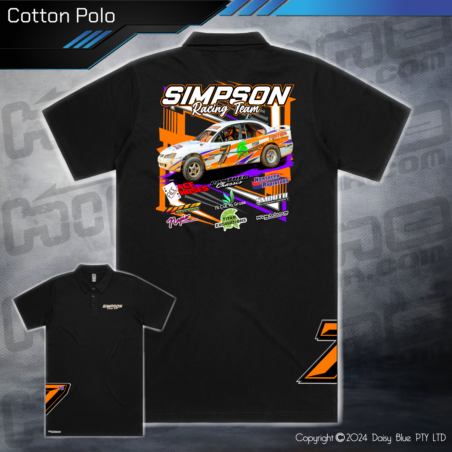Cotton Polo - Simpson Racing Team