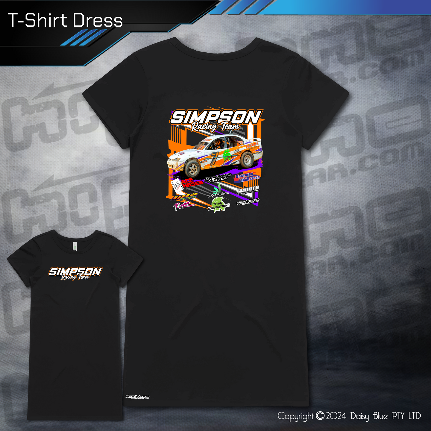 T-Shirt Dress - Simpson Racing Team
