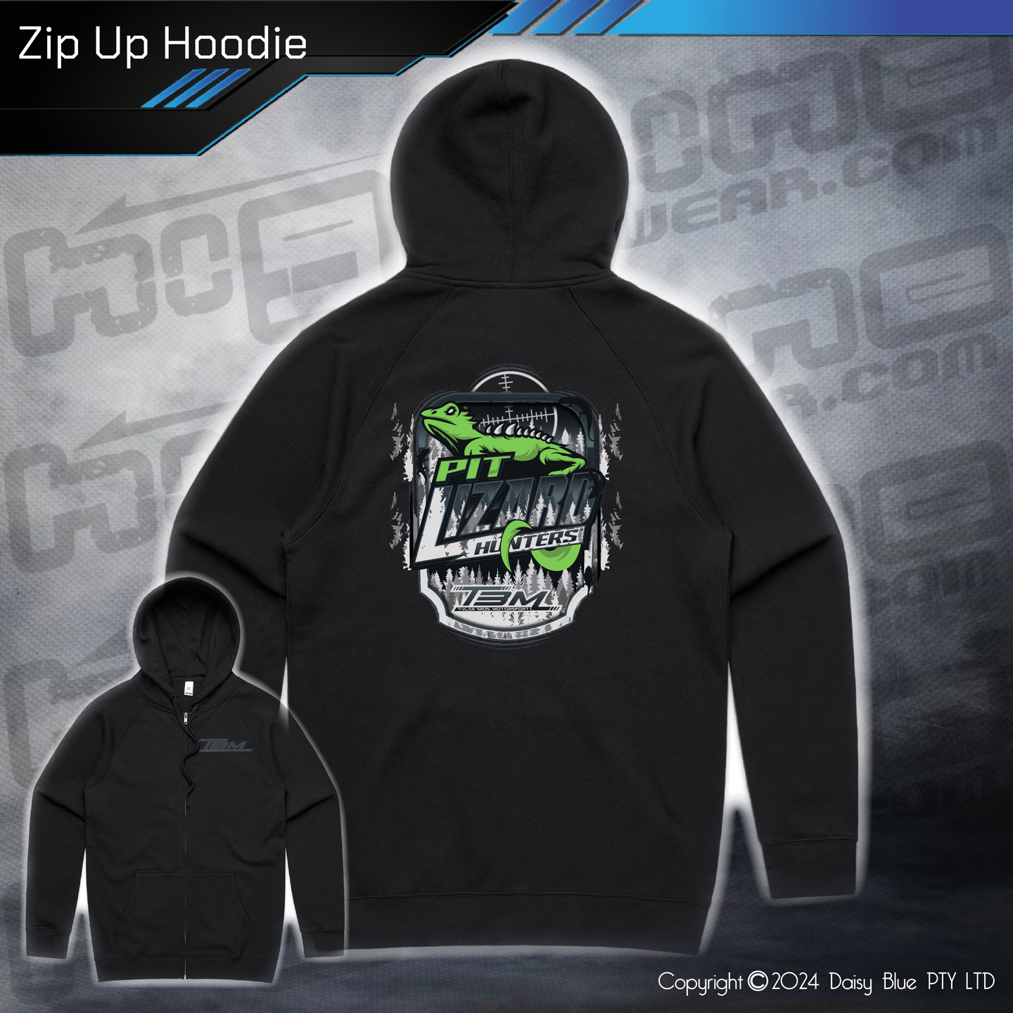 Zip Up Hoodie - Pit Lizard Hunter