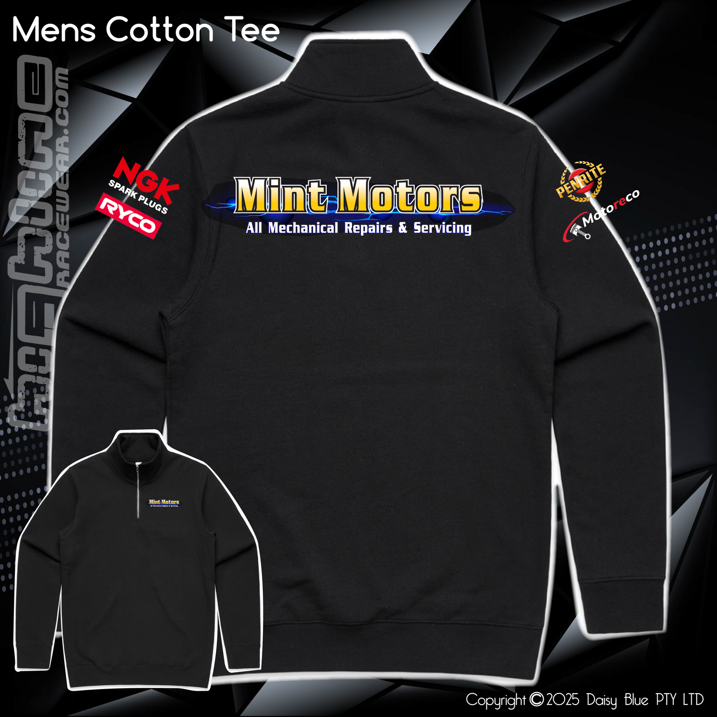 1/2 Zip Sweater - MINT MOTORS