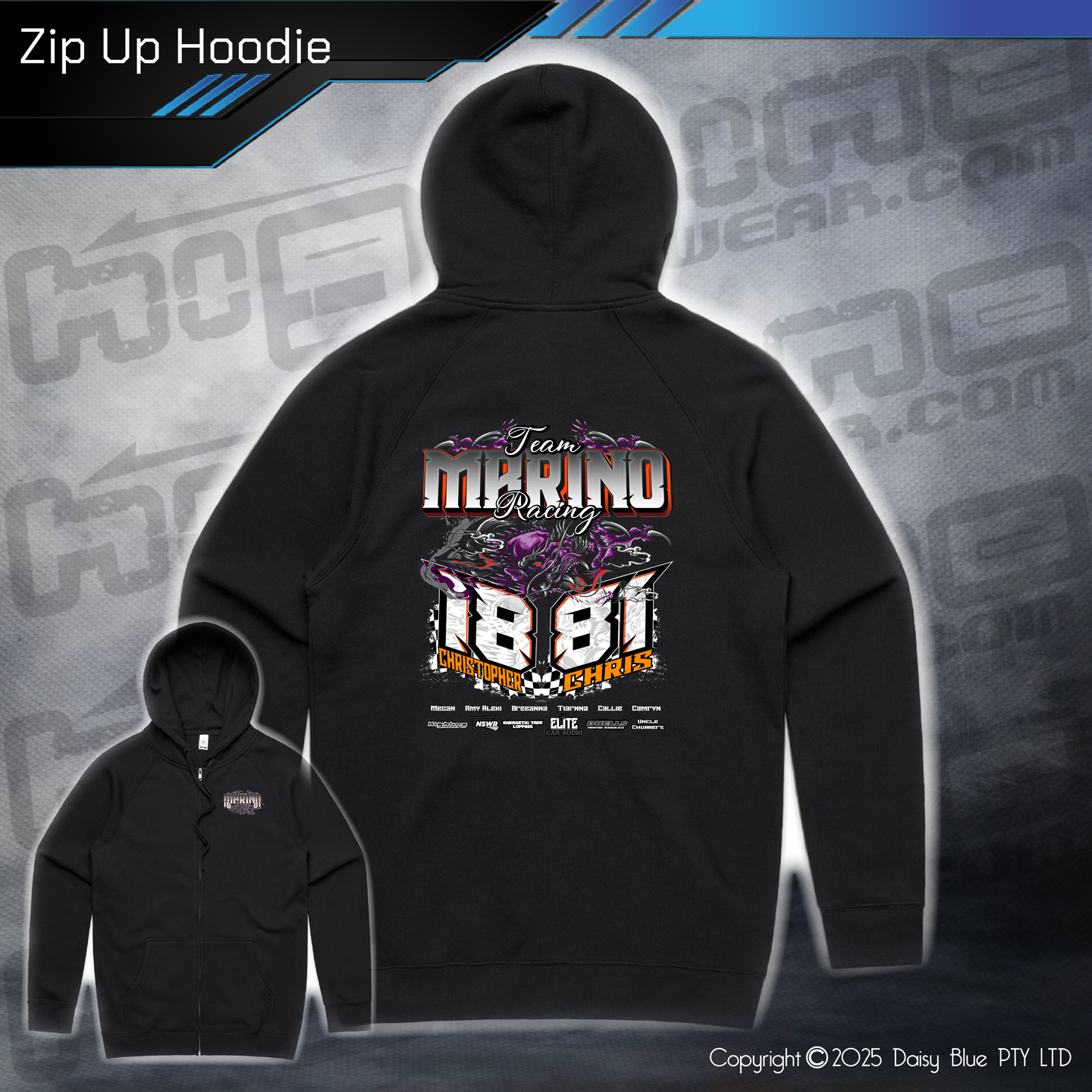 Zip Up Hoodie - Team Marino Racing