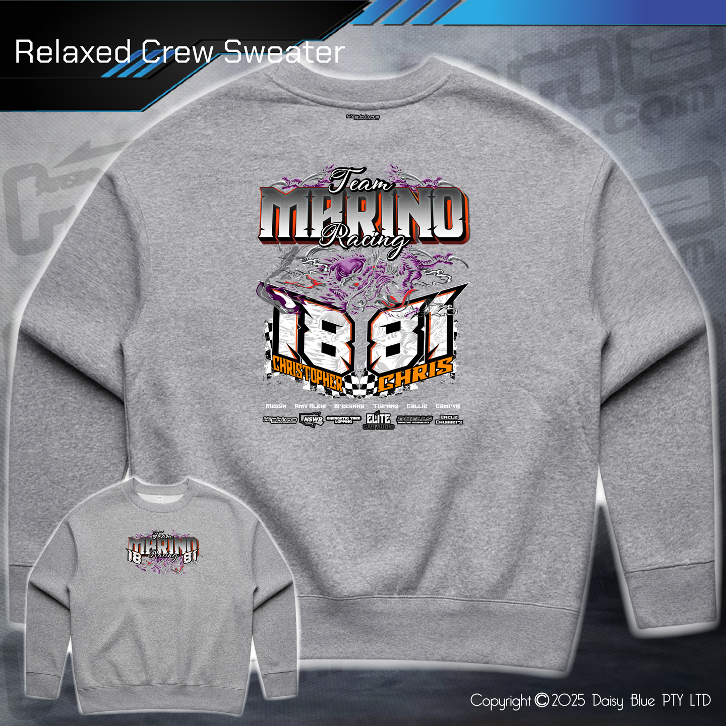Relaxed Crew Sweater - Team Marino Racing