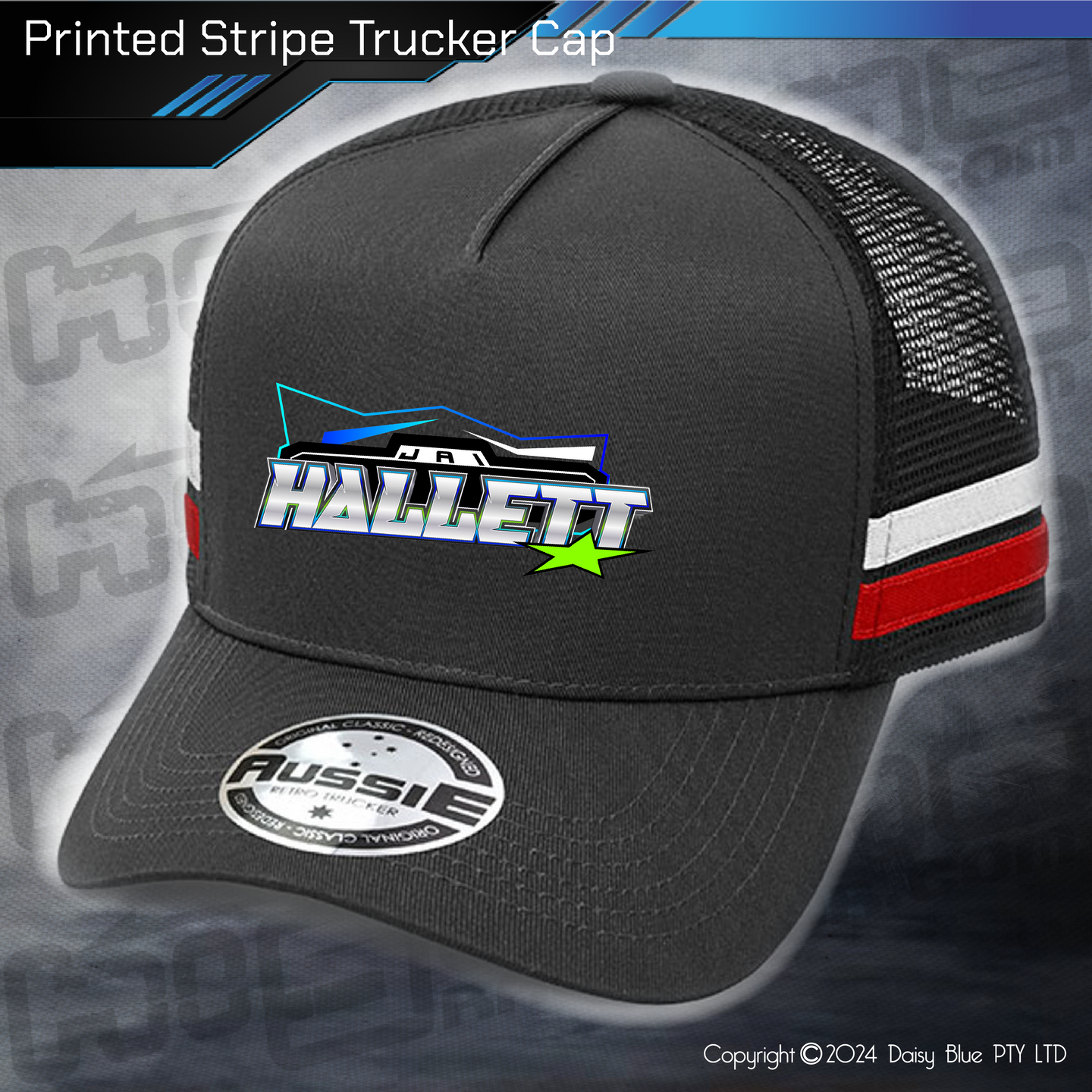 STRIPE Trucker Cap - Jai Hallett
