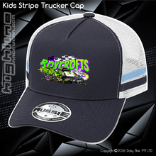 Load image into Gallery viewer, KIDS Stripe Trucker - The Roycrofts
