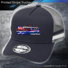 Load image into Gallery viewer, STRIPE Trucker Cap - Streetie/Junior Vic Title 2025
