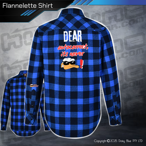 Flannelette Shirt - Ducks Dear Autocorrect...