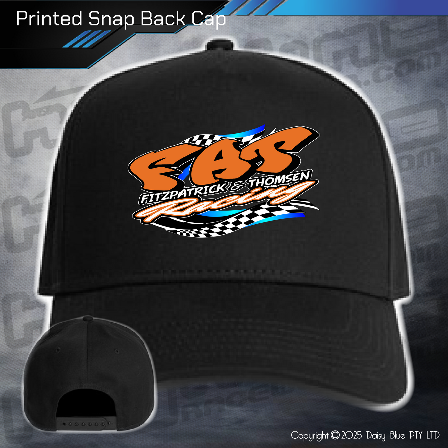 Printed Snap Back CAP - FAT Racing