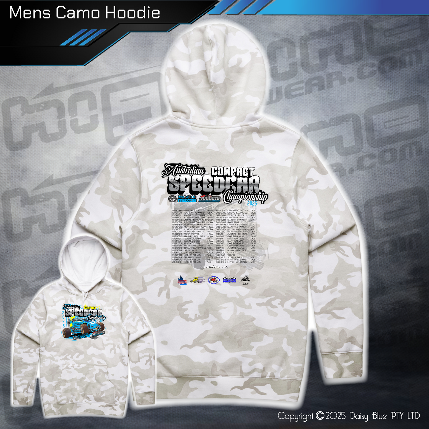 Camo Hoodie - Australian Compact Speedcar Championship 2025