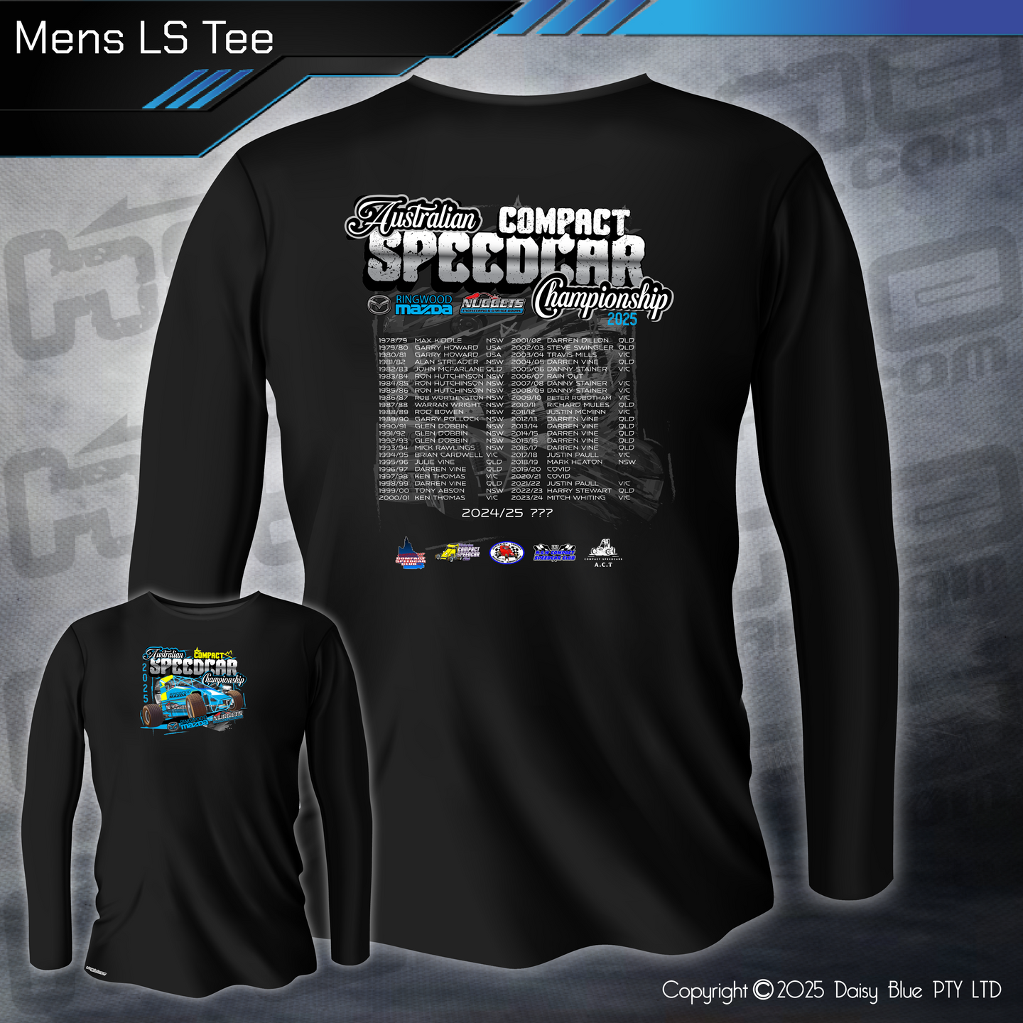 Long Sleeve Tee - Australian Compact Speedcar Championship 2025