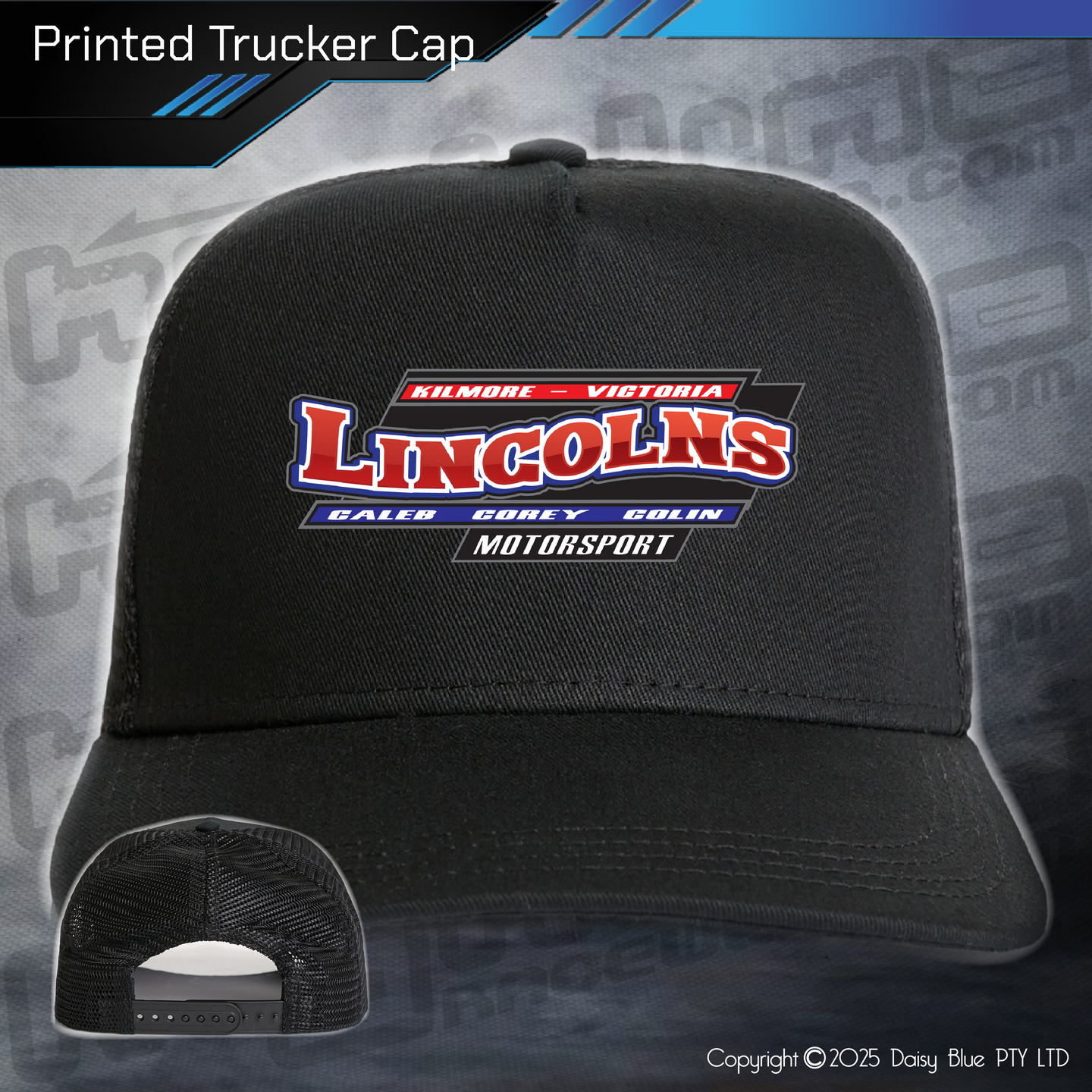 Printed Trucker Cap - Lincoln Motorsport