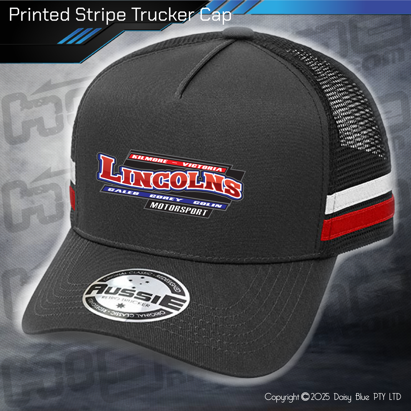 STRIPE Trucker Cap - Lincoln Motorsport