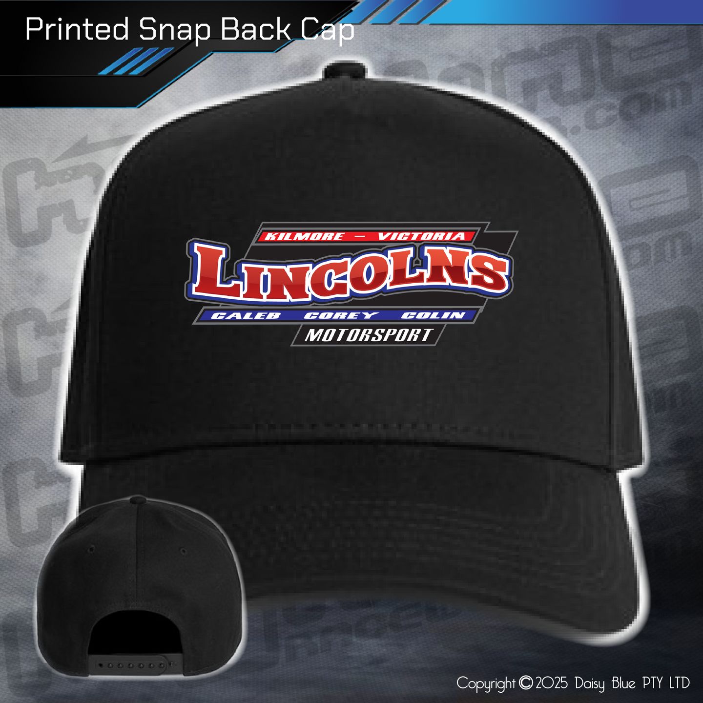Printed Snap Back CAP - Lincoln Motorsport