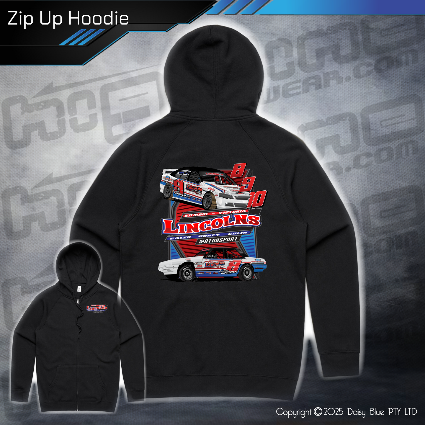 Zip Up Hoodie - Lincoln Motorsport