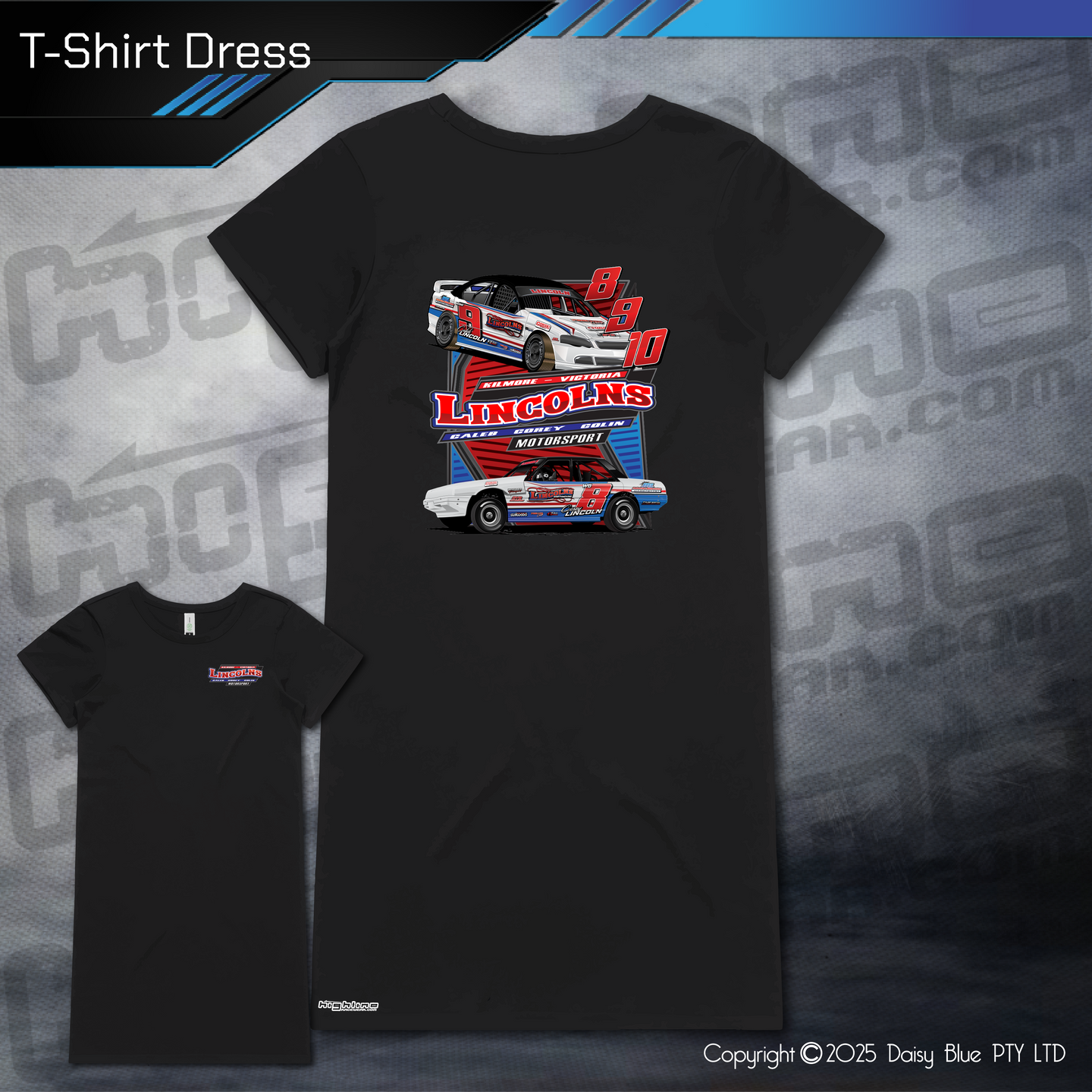 T-Shirt Dress - Lincoln Motorsport