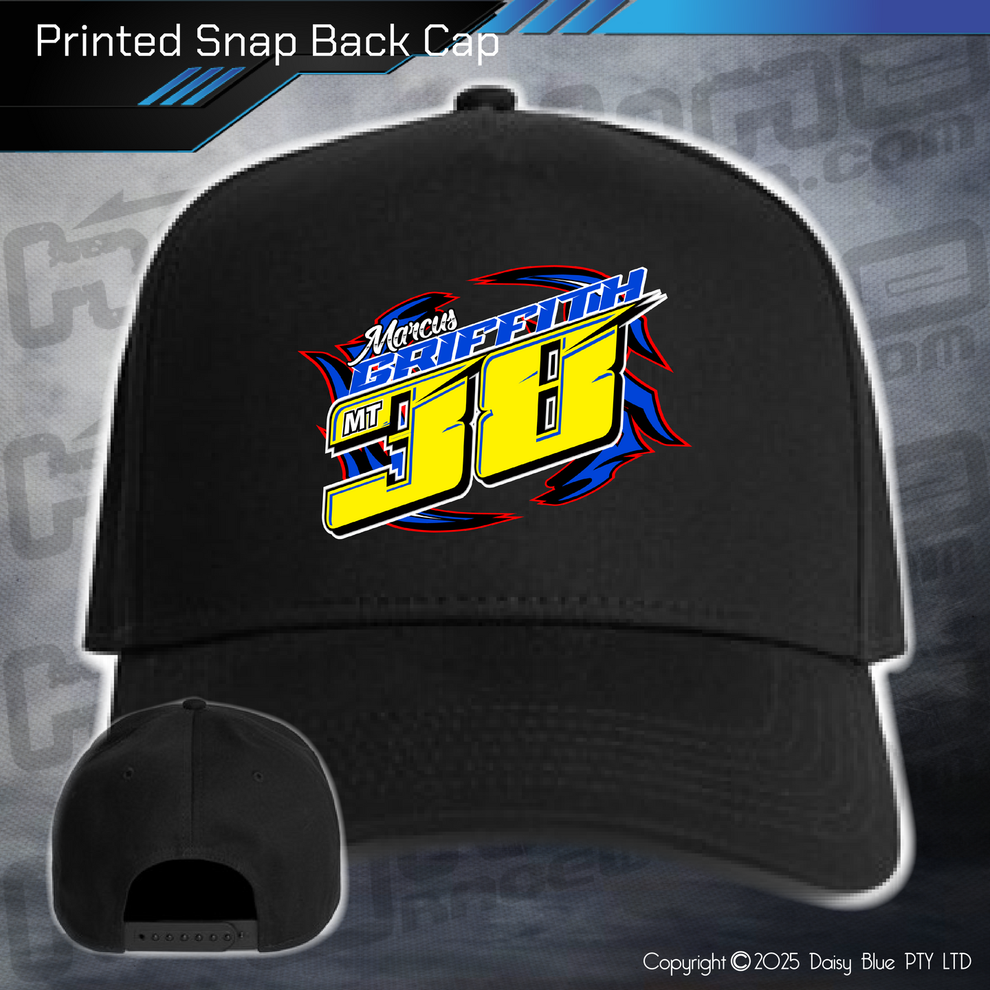 Printed Snap Back CAP - Marcus Griffith