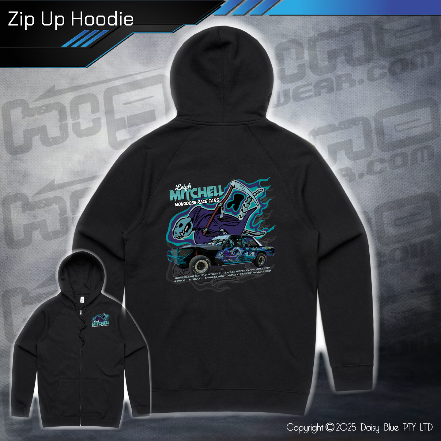 Zip Up Hoodie - Leigh Mitchell