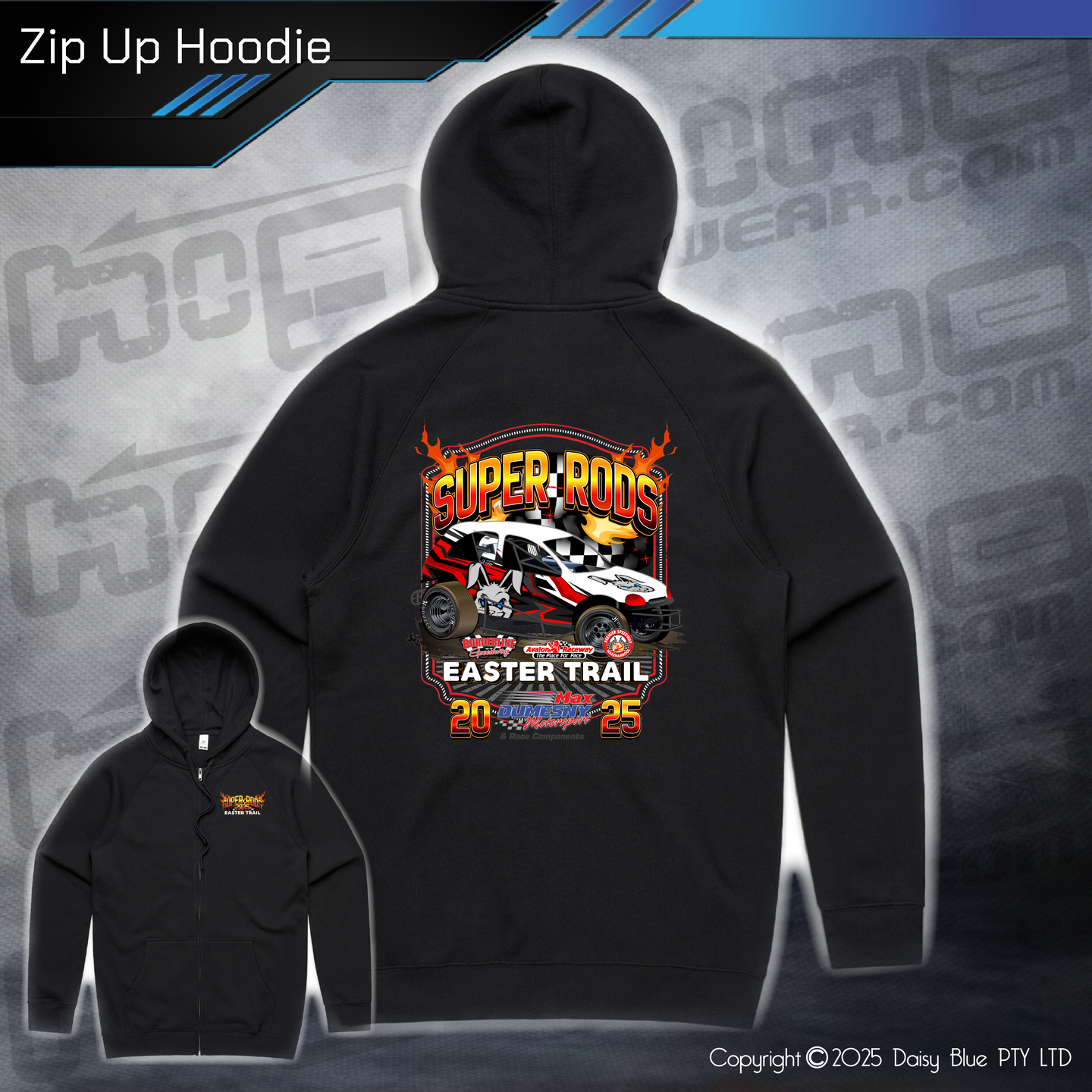 Zip Up Hoodie - Super Rods Easter Trail 2025
