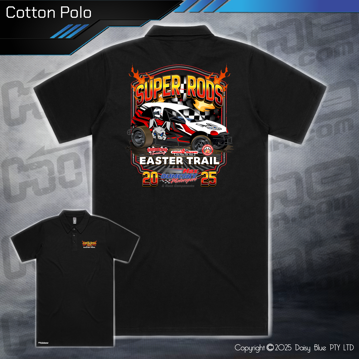 Cotton Polo - Super Rods Easter Trail 2025