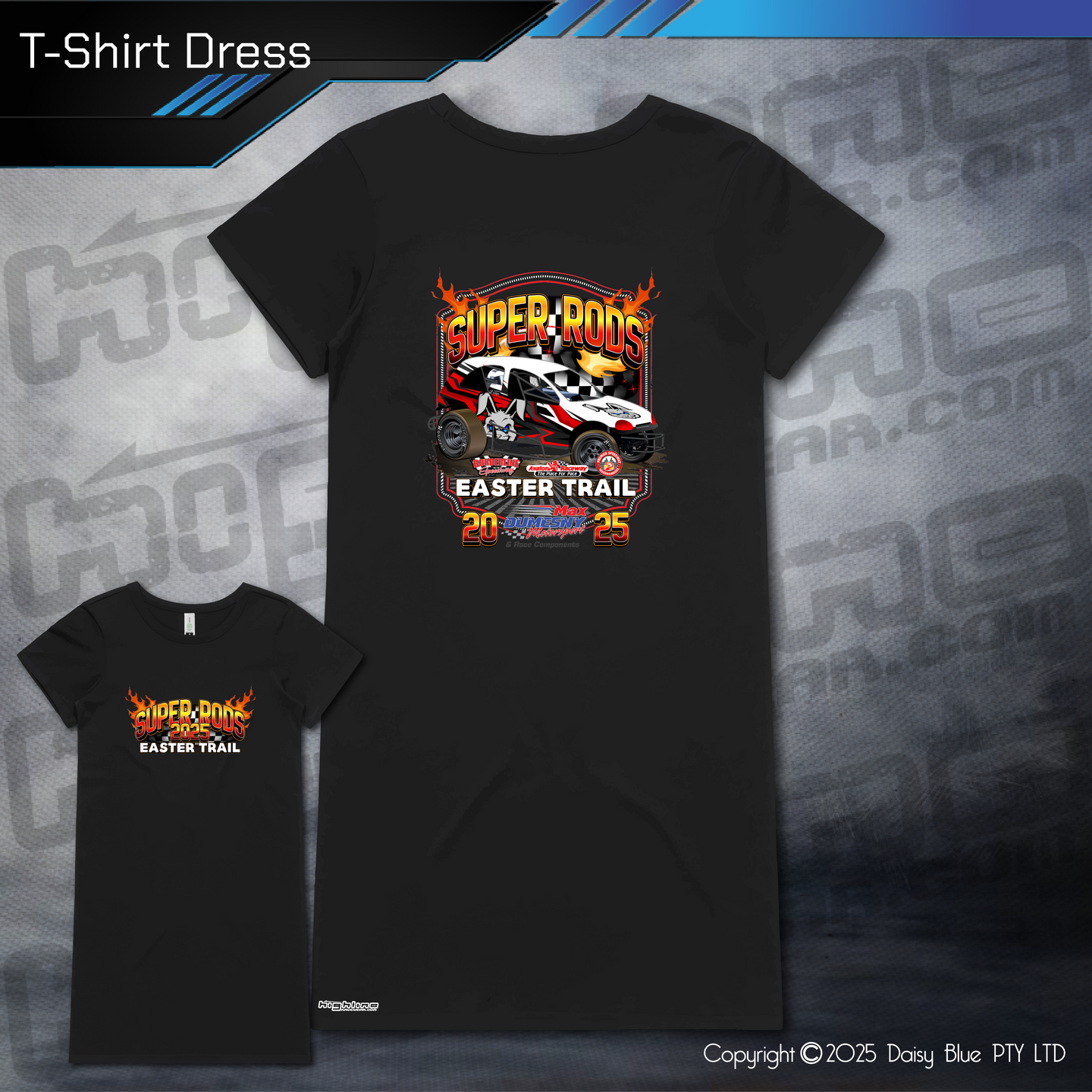 T-Shirt Dress - Super Rods Easter Trail 2025