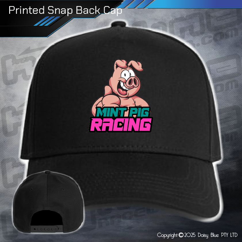 Printed Snap Back CAP - Mint Pig 100 Lapper 2025