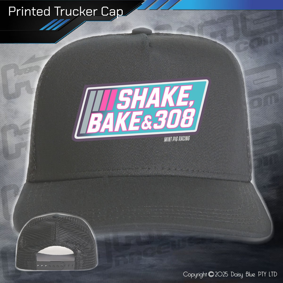 Printed Trucker Cap - Shake, Bake & 308 – Highline Racewear