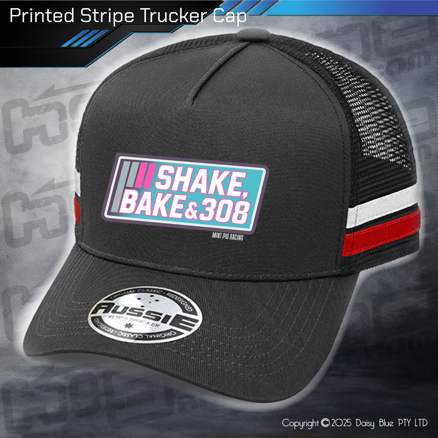 STRIPE Trucker Cap - Shake, Bake & 308