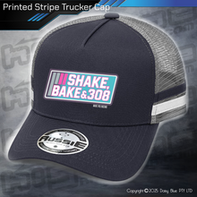 Load image into Gallery viewer, STRIPE Trucker Cap - Shake, Bake &amp; 308
