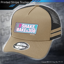 Load image into Gallery viewer, STRIPE Trucker Cap - Shake, Bake &amp; 308

