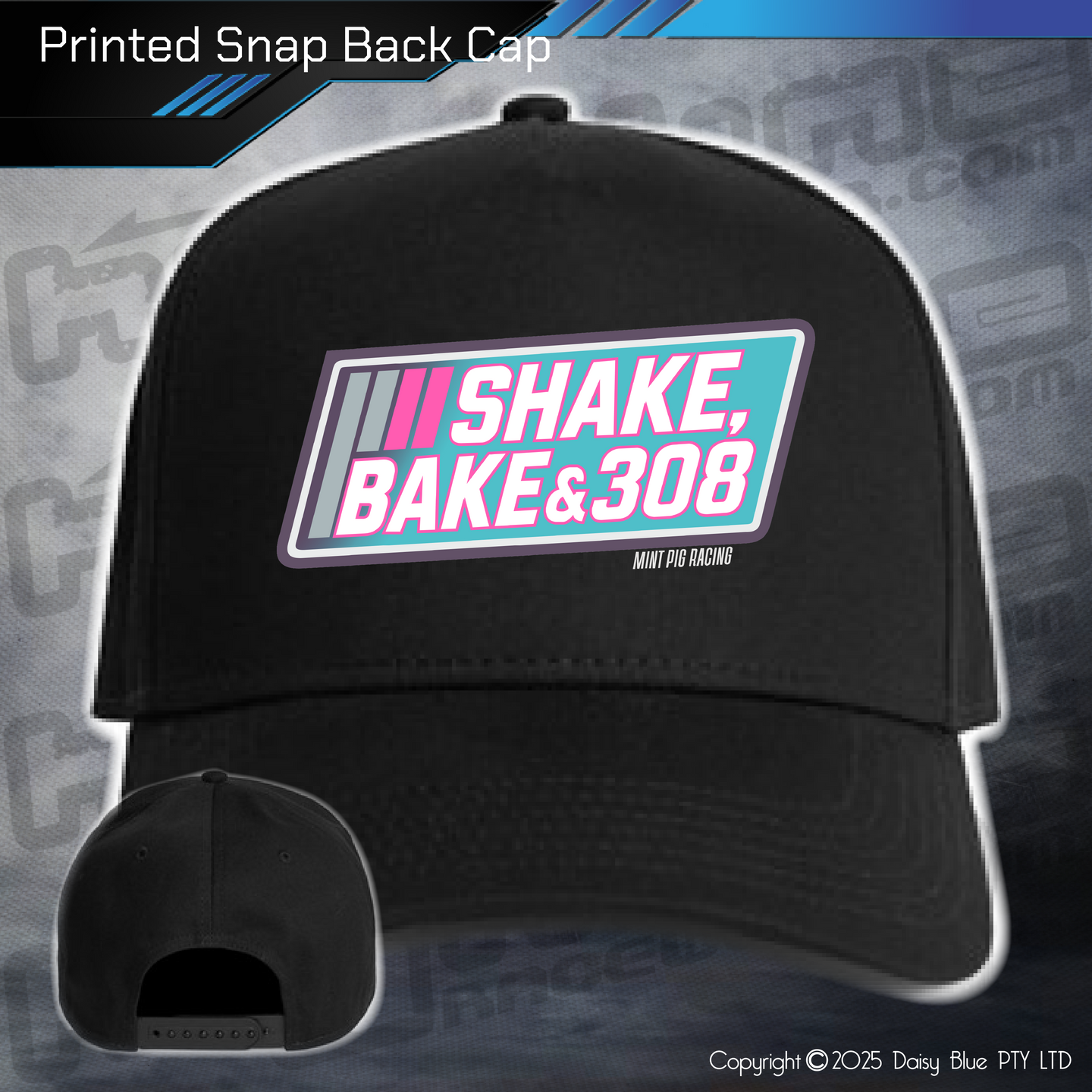 Printed Snap Back CAP - Shake, Bake & 308
