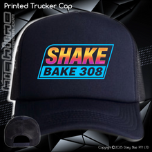 Load image into Gallery viewer, Printed Trucker Cap - Shake Bake 308 Sunset
