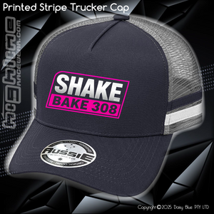 STRIPE Trucker Cap - Shake Bake 308 Pink