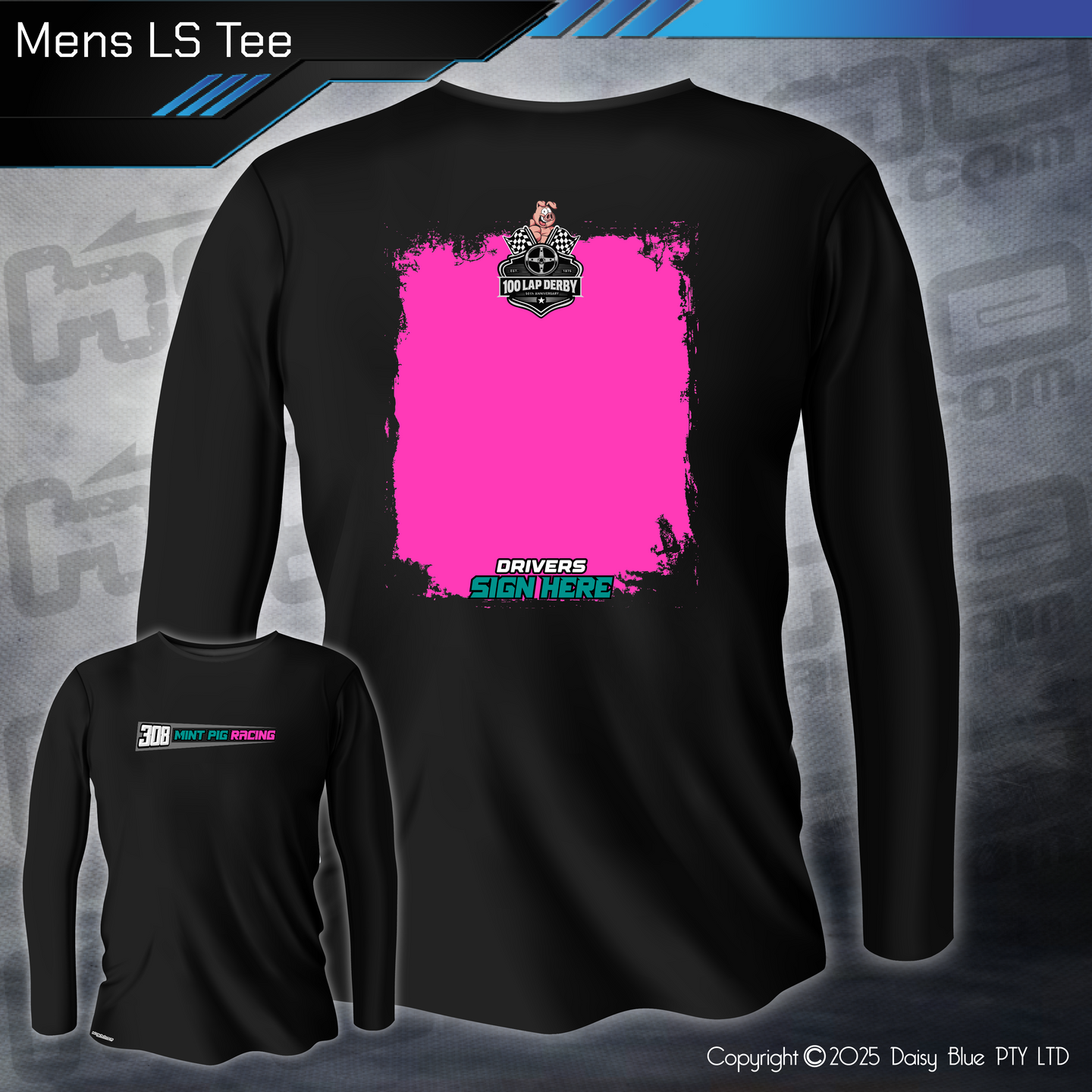 Long Sleeve Tee - Mint Pig 100 Lapper 2025