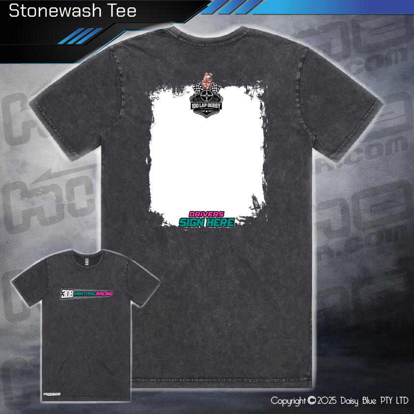 Stonewash Tee - Mint Pig 100 Lapper 2025