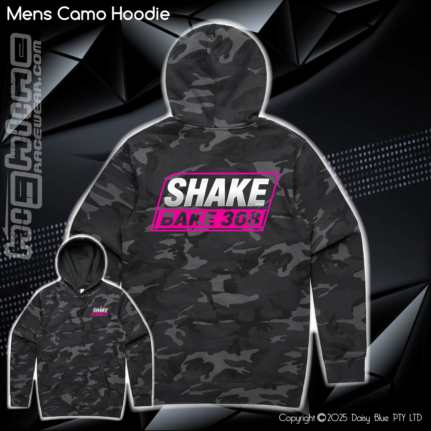 Camo Hoodie - Shake Bake 308 Pink