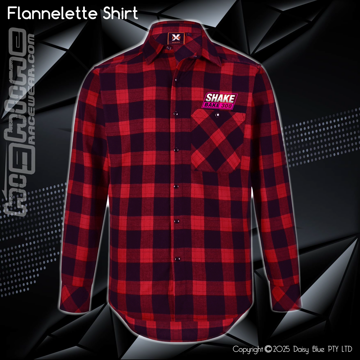 Flannelette Shirt - Shake Bake 308 Pink