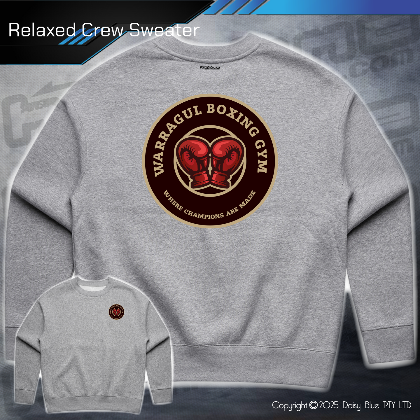 Relaxed Crew Sweater - Warragul Boxing Gym
