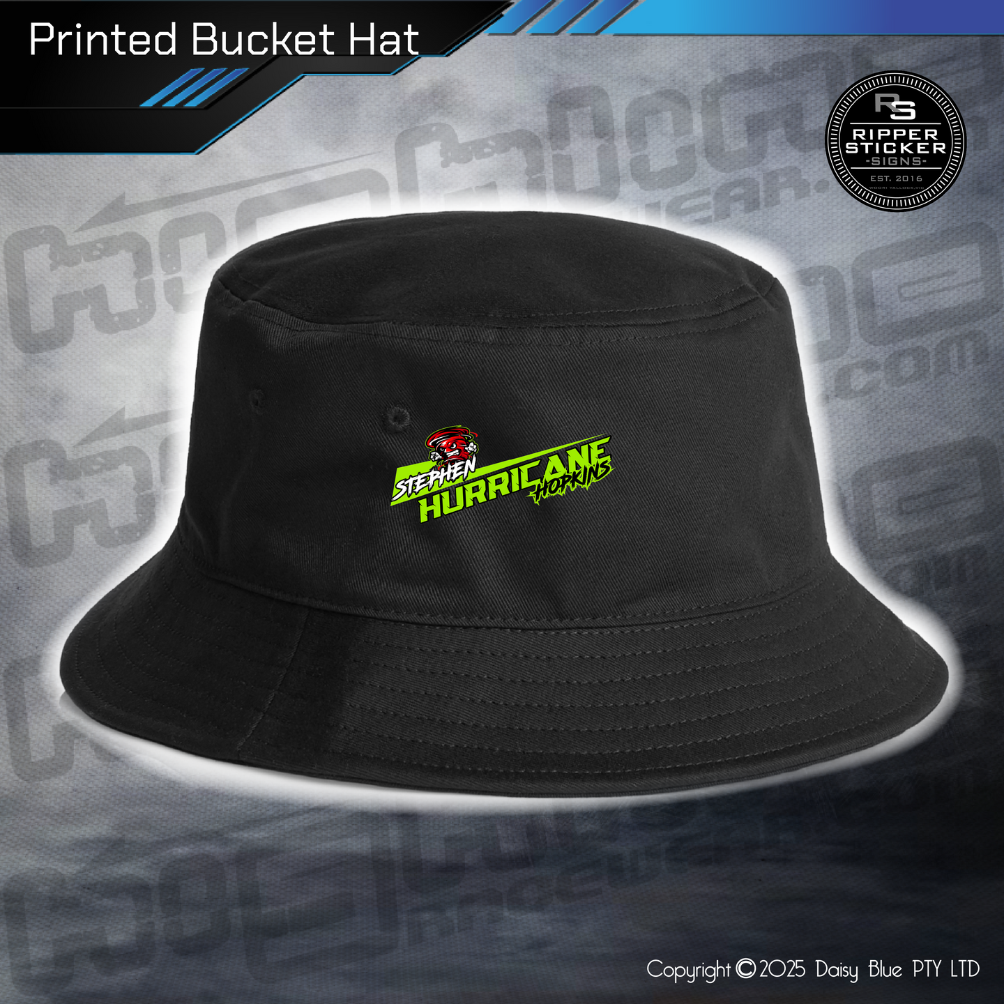 Printed Bucket Hat - Stephen 'Hurricane' Hopkins