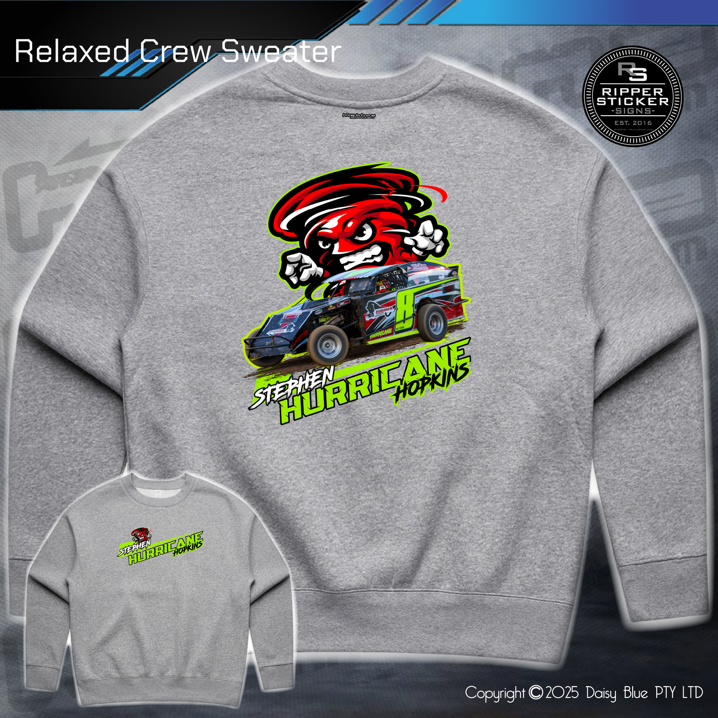 Relaxed Crew Sweater - Stephen 'Hurricane' Hopkins