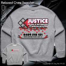Load image into Gallery viewer, Relaxed Crew Sweater - Justice Tiling
