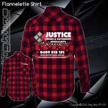 Load image into Gallery viewer, Flannelette Shirt - Justice Tiling
