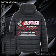 Load image into Gallery viewer, Puffer Jacket - Justice Tiling
