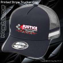 Load image into Gallery viewer, STRIPE Trucker Cap - Justice Tiling
