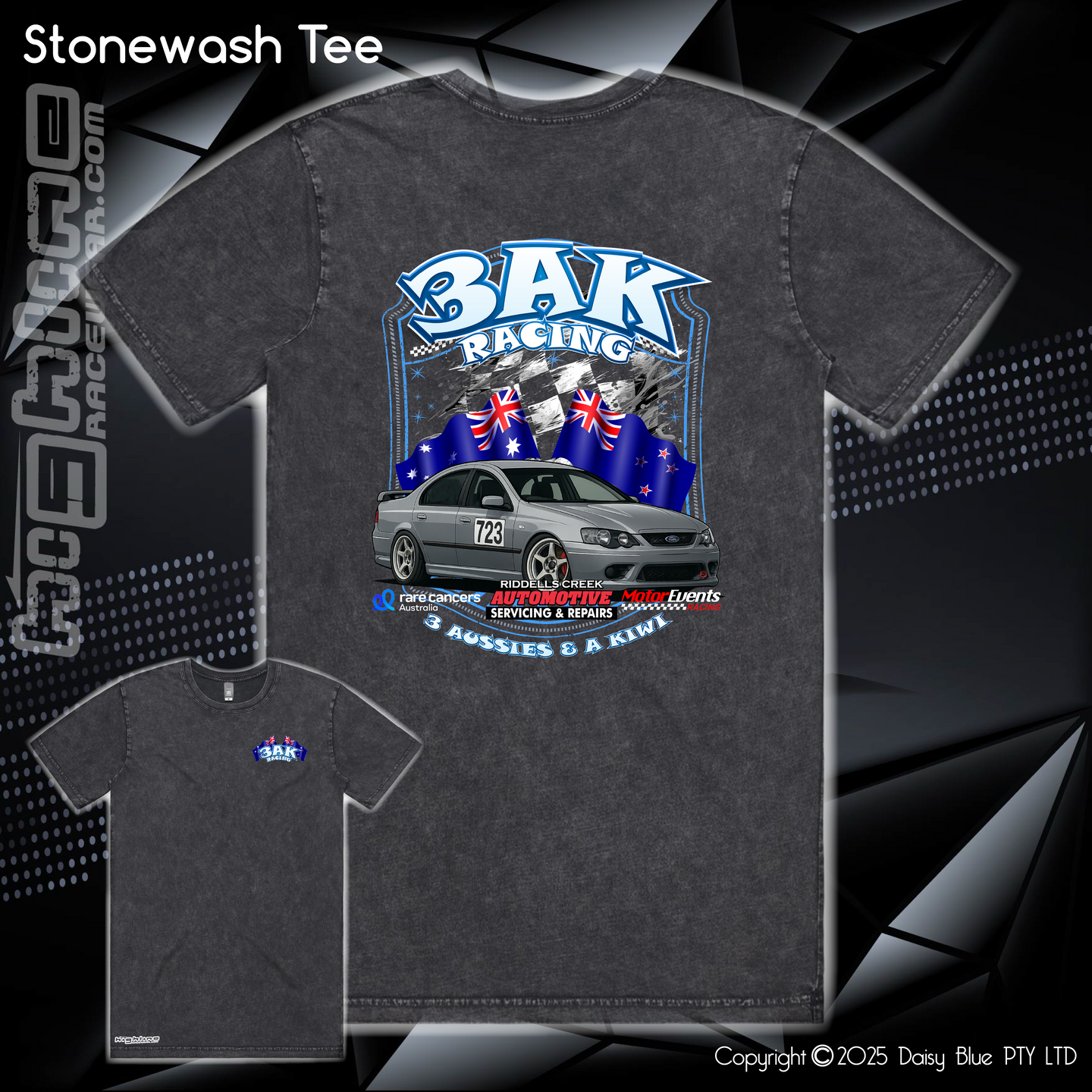 Stonewash Tee - 3AK Racing