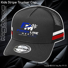 Load image into Gallery viewer, KIDS Stripe Trucker - Finish Line media
