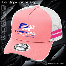 Load image into Gallery viewer, KIDS Stripe Trucker - Finish Line media
