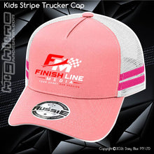 Load image into Gallery viewer, KIDS Stripe Trucker - Finish Line media
